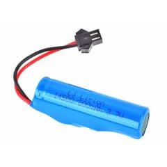 3.7v 14500  Li-ion Siyah Soketli Oyuncak Araba Pili 14mm X 50mm Ölçülerinde