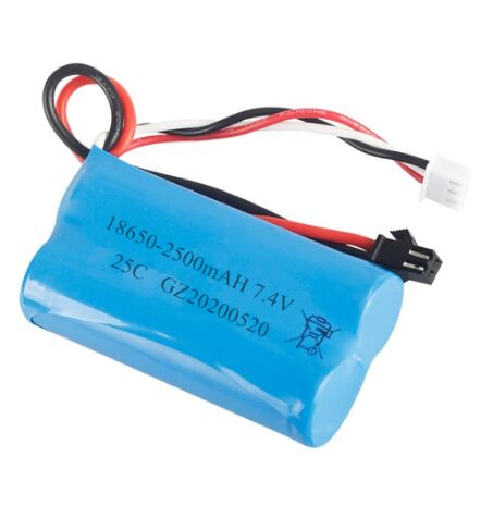 7.4v 18650 Li-On 2500 mah Oyuncak Pili SM2P Soket