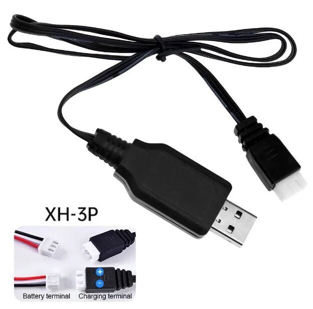 7.4v XH3P Li-On Usb Şarj Cİhazı 2s Lion Piller Beyaz Soketli Şarj Soketi İçin