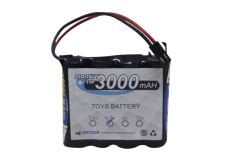 4.8v 3000mAH Oyuncak Araba Bataryası Siyah Soket