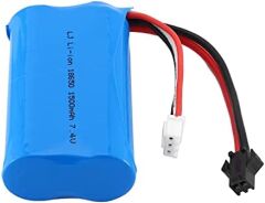 7.4v 1500mah 18650 Li-on Siyah Soketli Oyuncak Pili SP2P Soket