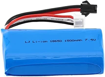 7.4v 1500mah 18650 Li-on Siyah Soketli Oyuncak Pili SP2P Soket