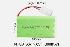 9.6v 1800mah Tamiya Soketli Oyuncak Pili ve Usb Şarj Cihazı